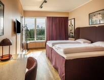 You will stay in one of the newly renovated double rooms, all of which offer a comfortable setting with the green nature just outside the window.