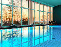 The spa facilities include an indoor and an outdoor swimming pool.