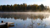 På Karstorpsøen kan I om sommeren slappe af i solen og plaske rundt i det rolige vand.
