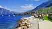 Explore by boat and visit, for example, the beautiful town of Malcesine.