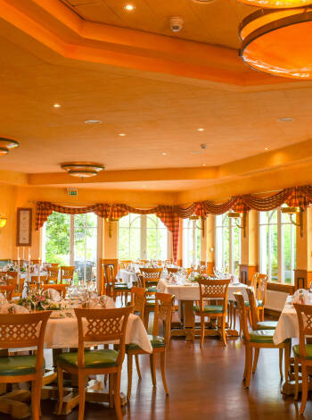 The hotel is famous for its restaurant, where the renowned chef creates exquisite dishes.