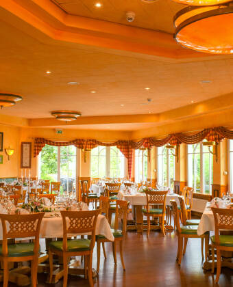 The hotel is famous for its restaurant, where the renowned chef creates exquisite dishes.