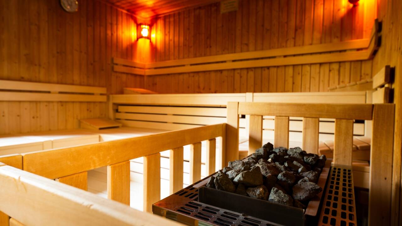 Forkæl jer selv med sauna og dampbad i hotellets nydelige wellnessområde med udsigt direkte mod parken