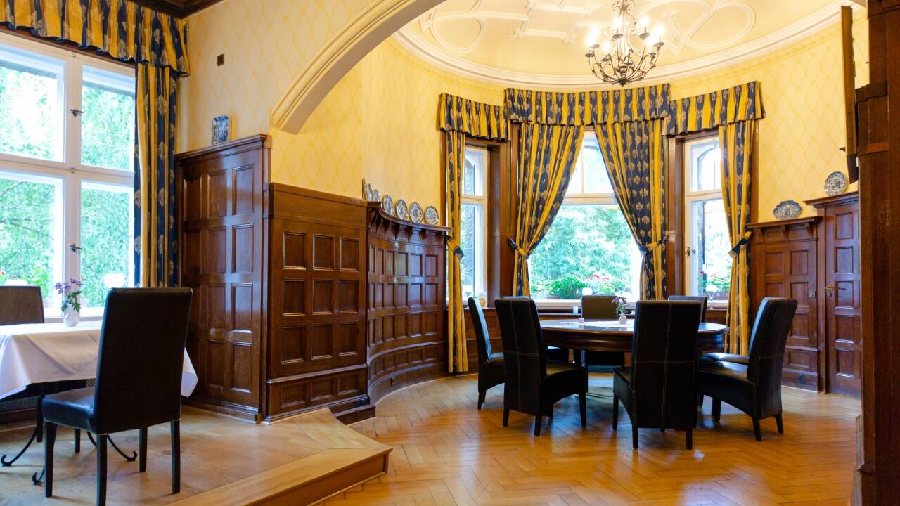 Et snev av luksus og fordums storhet på herskapelige Ringhotel Villa Westerberge.
