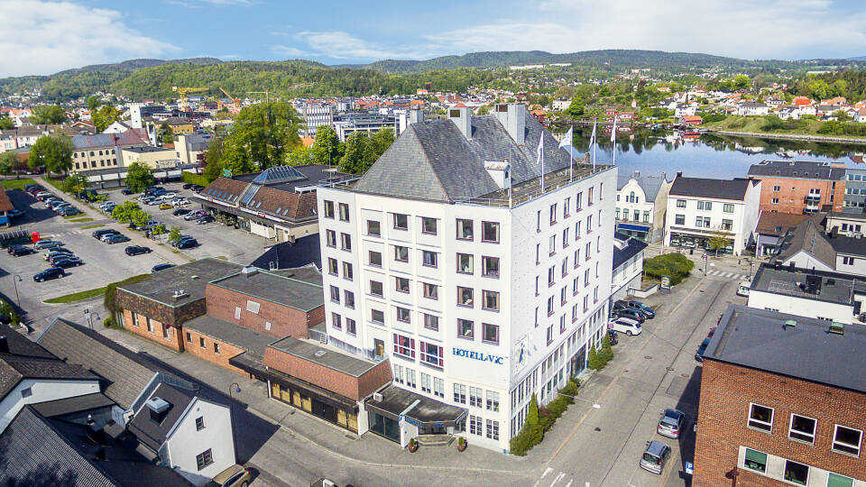 Hotellet ligger i hjärtat av den livliga staden Porsgrunn.