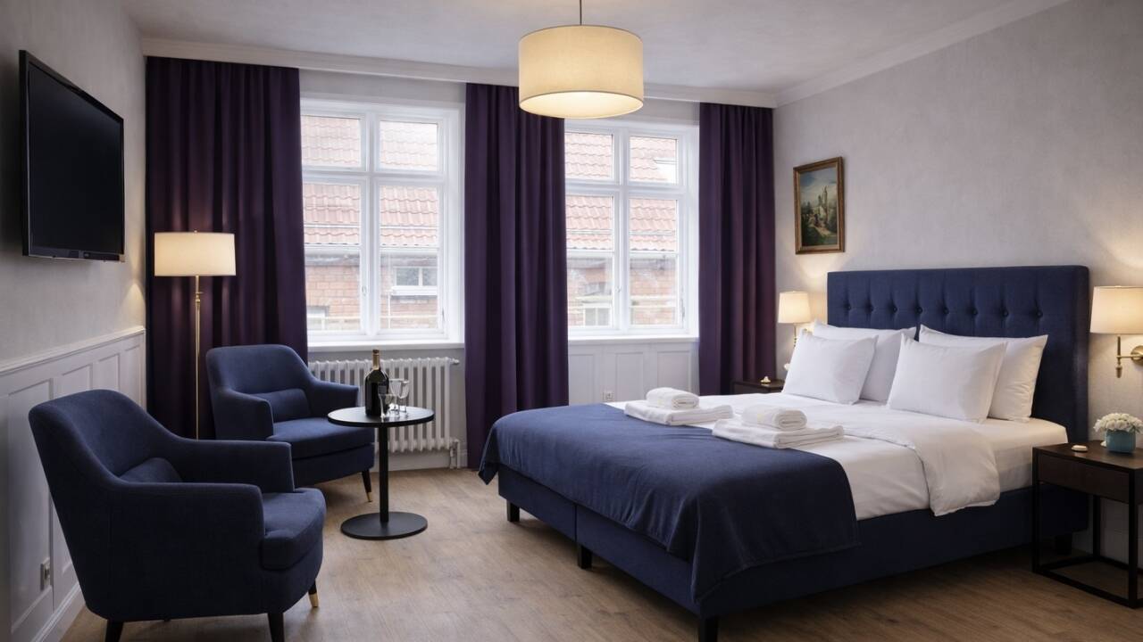 Hotellet tilbyder komfortable værelser med karakter i en flot renoveret bygning.