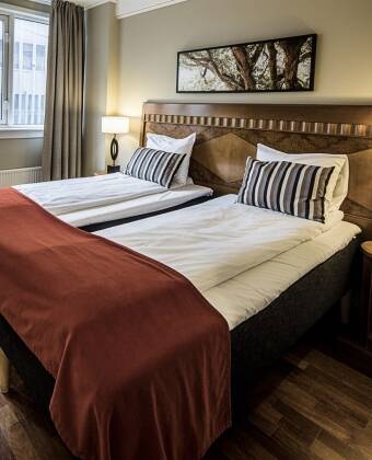You will stay in spacious and modern rooms, all decorated in a Scandinavian style.