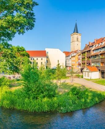 Erfurt är en riktigt trevlig stad nära Bad Köstritz som absolut är värd ett besök.