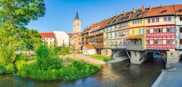 Erfurt är en riktigt trevlig stad nära Bad Köstritz som absolut är värd ett besök.