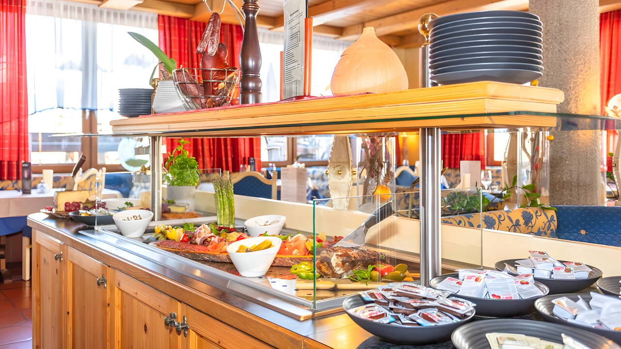 Start the day with local delicacies served in the inviting restaurant.