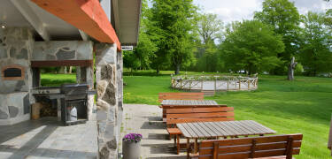 You live close to the 'Glass Kingdom', where hand-blown glass has been made since 1742, and the process can be experienced up close.