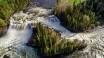 Här bor ni omgivna av den dramatiska jämtländska naturen som vattenfallet Ristafallet