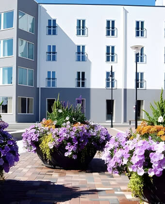 Das 2007 erbaute Hotel bietet ein stilvolles Dekor in einem schönen nordischen Design.