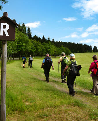 Der Rennsteig ist eine beliebte Wanderregion in Mitteldeutschland.