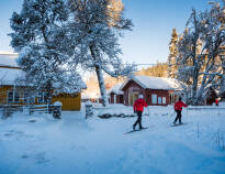 Im Winter finden Sie in der Nähe Skipisten mit anfängerfreundlichen Loipen.