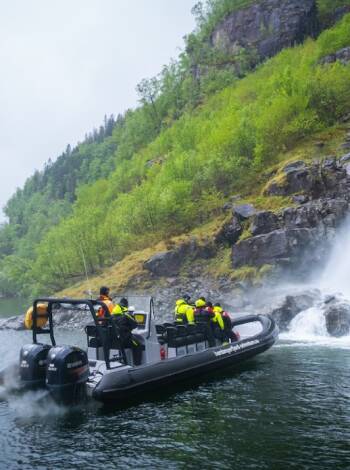 Genießen Sie eine RIB-Safari mit Hardangerfjord Adventures. Ihr Hotelpaket enthält 15% Rabatt.