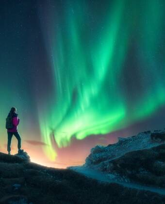 Im Winter bietet die abgelegene Lage die Möglichkeit, das Nordlicht zu beobachten.