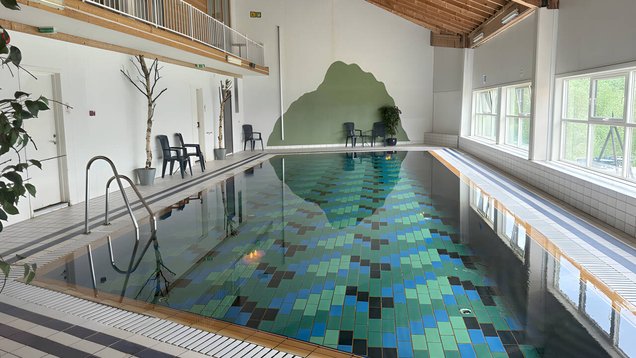 Unwind with a refreshing swim after a day outdoors.