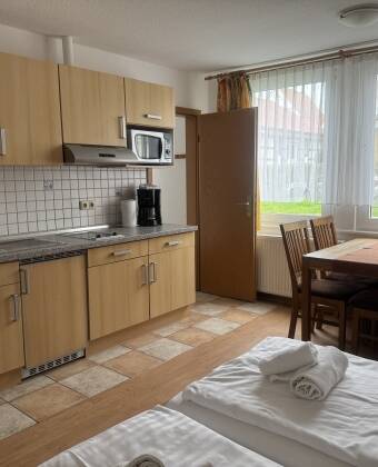 Die Anlage verfügt über großzügige Apartments mit voll ausgestatteten Küchen.
