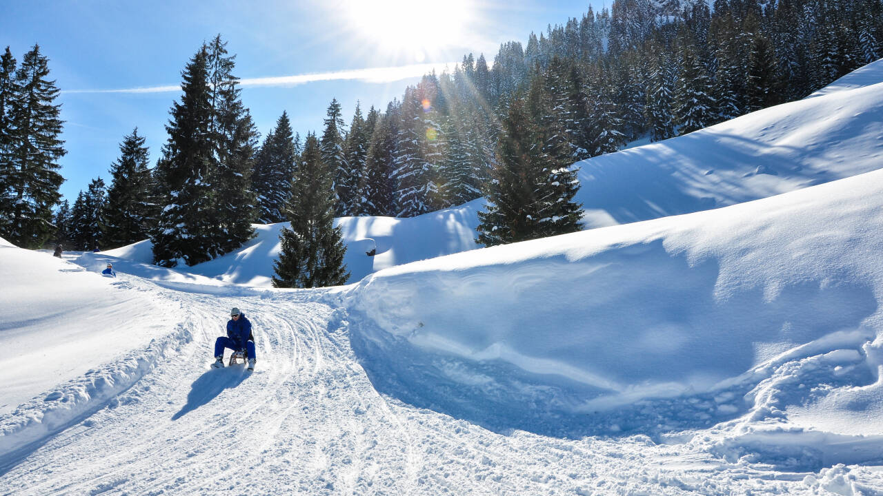 Bei einem Winterurlaub hier können Sie z.B. rodeln und Skifahren oder Snowboarden auf bis zu 1.000 Metern Höhe.