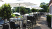 Weather permitting, you can enjoy refreshments on the hotel's terrace, which has a fine view of the area.