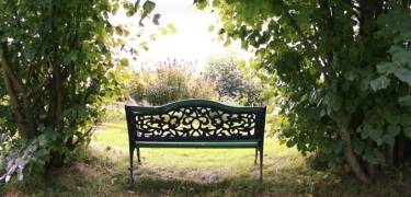 Spazieren Sie durch den wunderschönen Garten Möckelsnäs Trädgård und genießen Sie die Ruhe.