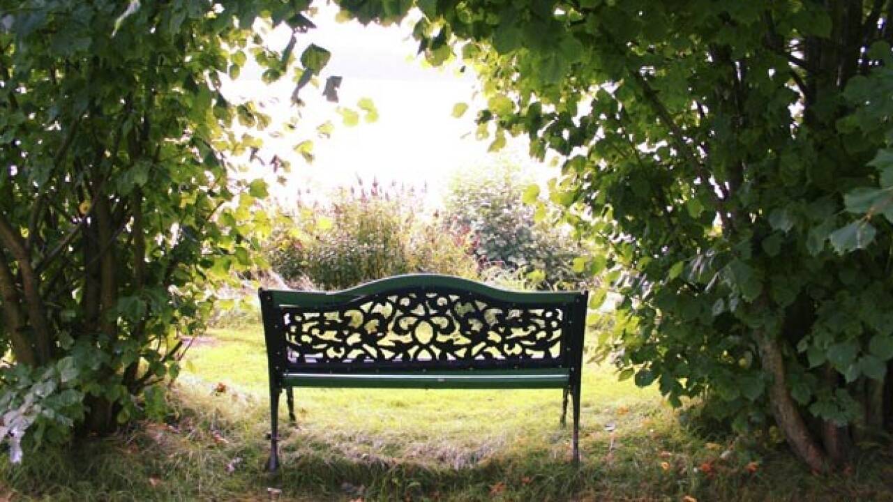 Spazieren Sie durch den wunderschönen Garten Möckelsnäs Trädgård und genießen Sie die Ruhe.