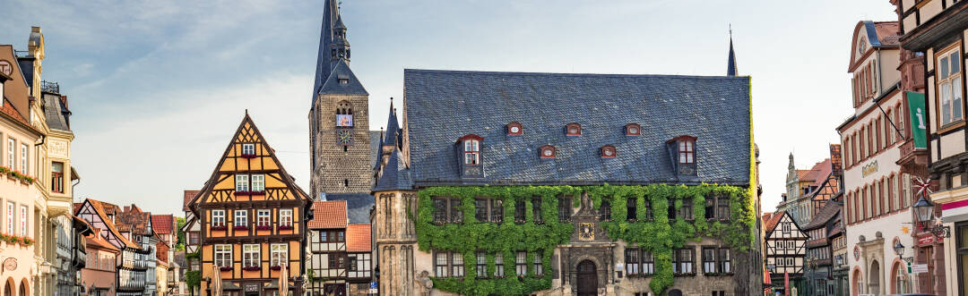Besök den medeltida stadskärnan i Quedlinburg, som finns med på UNESCO:s världsarvslista.
