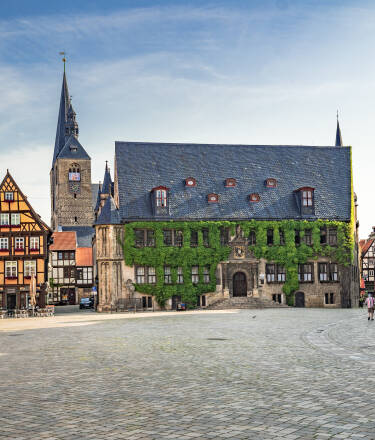 Besök den medeltida stadskärnan i Quedlinburg, som finns med på UNESCO:s världsarvslista.