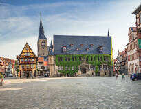 Die mittelalterliche Innenstadt von Quedlinburg ist UNESCO Weltkulturerbe.