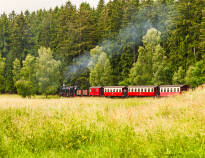 Zu den Highlights im Harz gehört eine Fahrt mit der Brockenbahn auf den berühmten Berg.