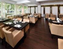 The hotel's attractive and welcoming restaurant serves exquisite international cuisine.