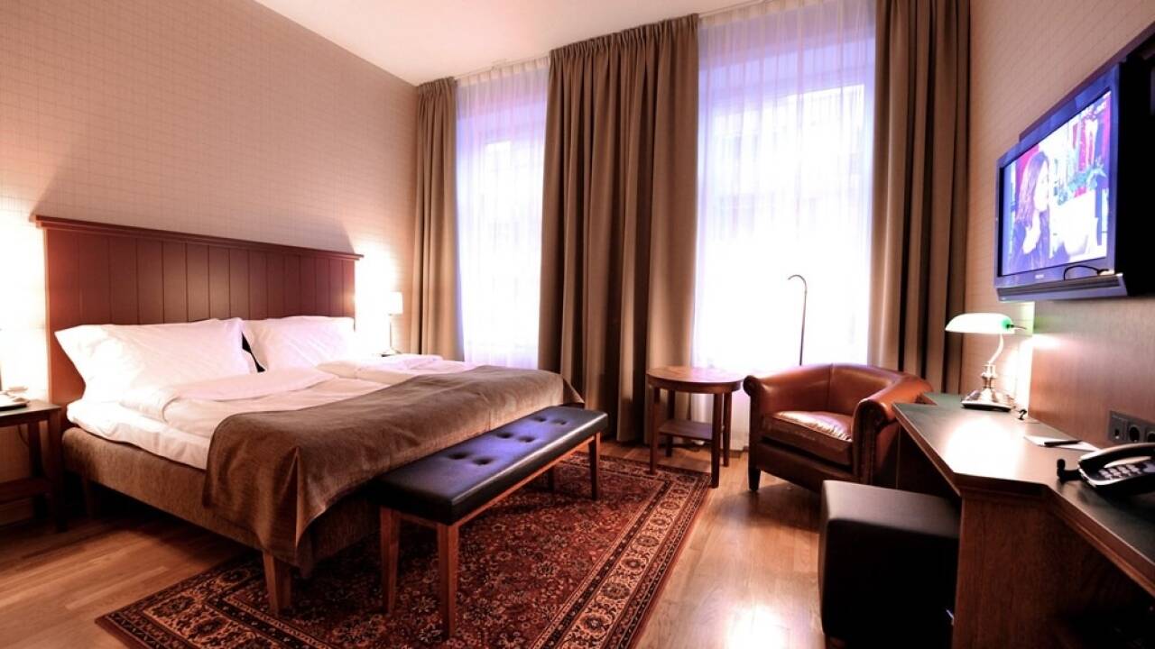 Dieses gemütliche Hotel hat eine zentrale Lage in Köping in Schweden, und alle Zimmer haben ’Hästens’-Betten.