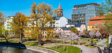 Das ProfilHotels President Norrköping begeistert mit seiner ausgezeichneten Lage im Zentrum von Norrköping.