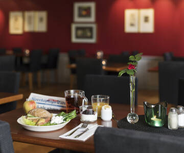 Beginnen Sie Ihren Tag perfekt mit dem köstlichen Frühstücksbuffet des Hotels.