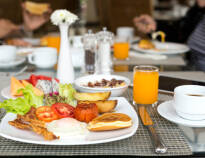 The breakfast consists of a wide variety of delicious items, many of them organic.
