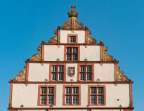 Die gepflegten alten Fachwerkhäuser im Zentrum von Bad Salzuflen sehen aus wie neu.