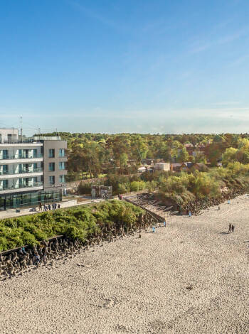 Baltivia Sea Resort i Mielno ligger direkt vid Östersjön, där du kan promenera till en vacker strand