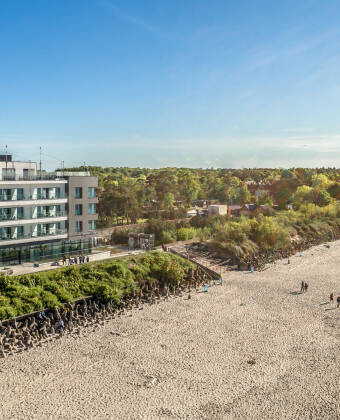 Baltivia Sea Resort i Mielno ligger direkt vid Östersjön, där du kan promenera till en vacker strand