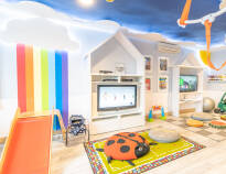 The hotel is extremely child-friendly and has both an indoor playroom and outdoor playground.