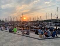 Den vidunderlige runde promenade i Travemünde er det perfekte sted at nyde en afslappende spadseretur.