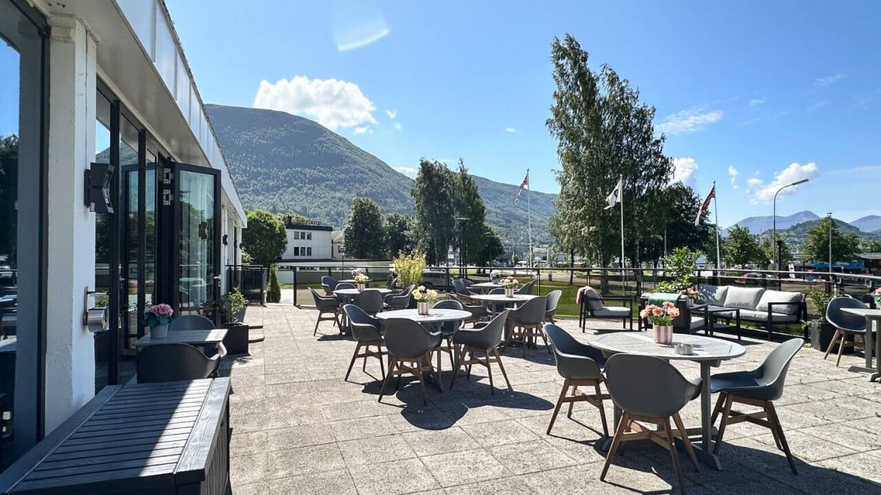 The terrace is a lovely spot to take a break and enjoy the surroundings.