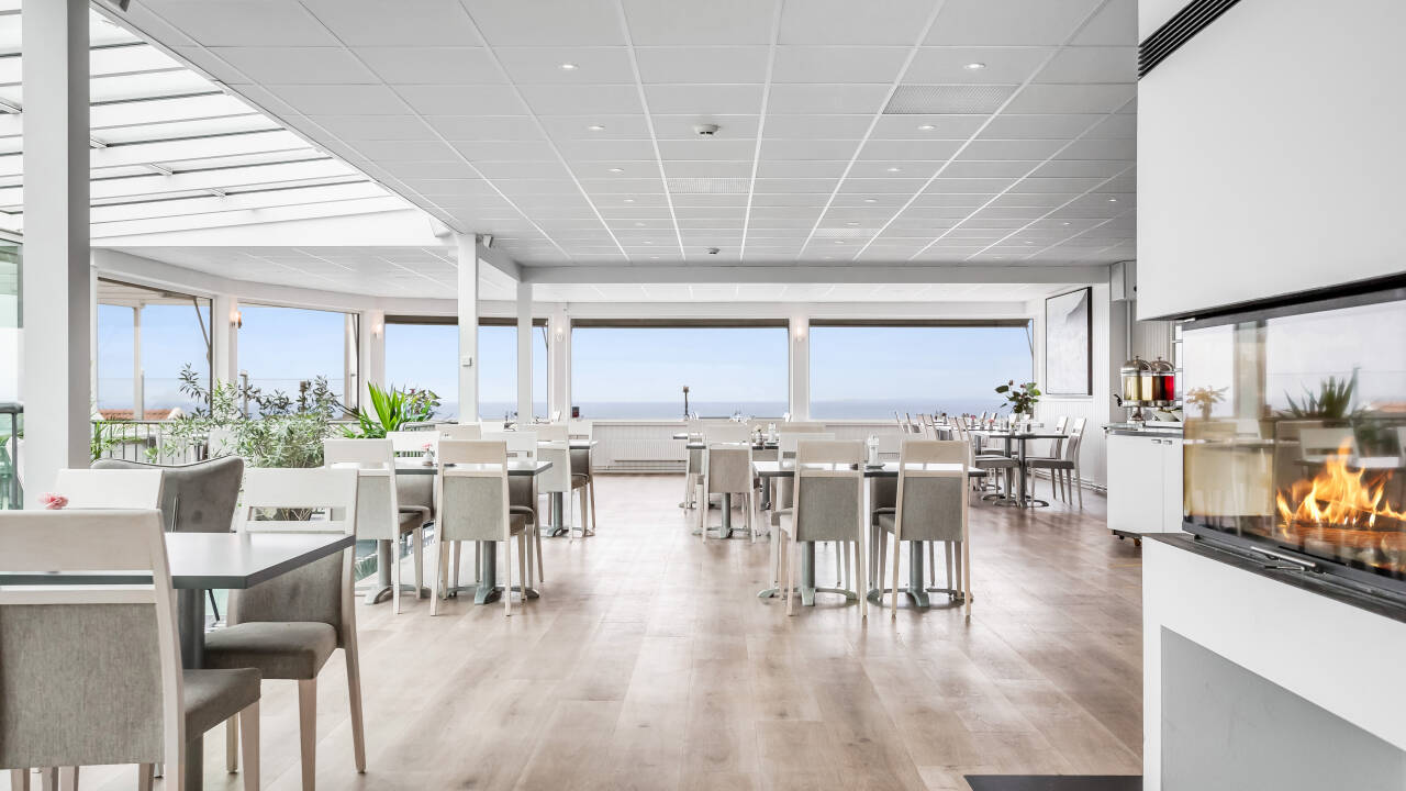 Hotellets restaurant serverer lokale delikatesser laget av lokale råvarer