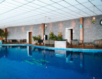 There are several different swimming pools at the hotel.