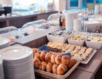 The hotel's breakfast includes both hot and cold dishes, giving you the perfect start to the day.