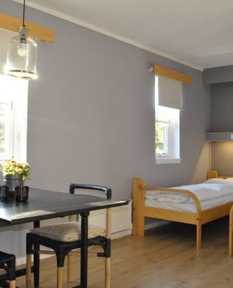 Die Zimmer haben ein charmantes Ambiente im traditionellen norwegischen Stil.