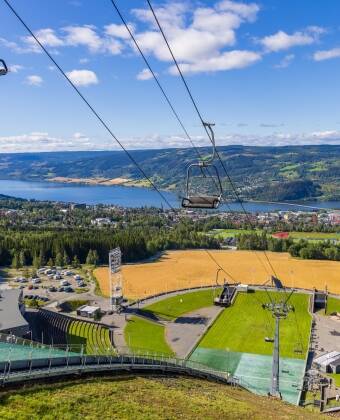 En ideal bas för skidåkning i Hafjell och besök i Lillehammers Olympiapark.