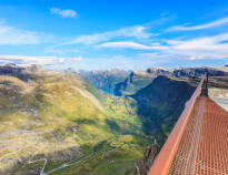 Enjoy stunning views of the countryside from Dalsnibba in Geiranger.