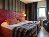 Die schönen und gemütlichen Zimmer des Hotels bieten Ihnen eine komfortable Umgebung während Ihres Aufenthalts in Sigtuna.