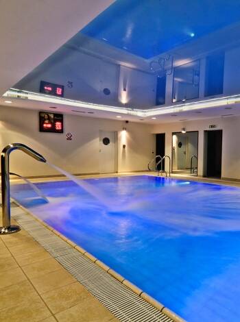 During your stay you can relax in the hotel's wellness area, which includes an indoor pool, hot tub, waterfall and saunas.